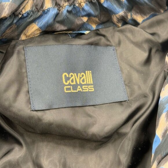 🆕 CAVALLI CLASS 🧿 Blue Spotted Down Filled Puffer Jacket, Sz IT44 US 8 - Picture 12 of 16